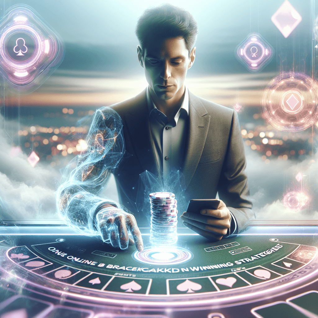 Player preparing strategies to win at online Blackjack in 2024